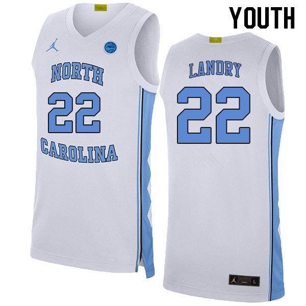 Youth #22 Rob Landry North Carolina Tar Heels College Basketball Jerseys Stitched Sale-White